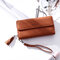Women Stylish Trifold Long Wallet Clutch Bags Purse Multi-slots Card Holder - Brown