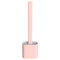 Revolutionary Silicone Flex Toilet Brush With Holder Wash Brushes Wall-mounted Bathroom Toilet Brush - Pink
