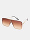यूनिसेक्स राल वन-पीस बिग फुल फ्रेम टिंटेड लेंस सनशेड UV सुरक्षा धूप का चश्मा - भूरा