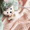 Lolita niedliche handgemachte Baumwollbär-Anhänger-Halskette - Rosa