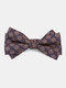 Men Dacron Cartoon Geometric Pattern Jacquard Double Layer Bowknot Formal Suit Bow Tie - #08