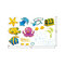 Tropical Cartoon Fish Sea Bubble Ocean World Removable Wall Bathroom Sticker Glass Pastes Decor - E