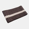 Unisex Contrast Color Wide Brim Street Trend Hip-hop Style Foldable Elastic Knitted Headband Headscarf - Coffee