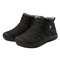 Boys Girls Pure Color Waterproof Warm Lining Snow Boots For Kids - Black