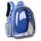 Breathable Transparent Pet Travel Backpack Dog Cat Carrier Shoulder Bag - Blue