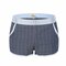 Men Comfy 100%Cotton Liner Pouch Boxer Trunks Elastic Belt Daily Life Arrow Pants Shorts - Dark Gray