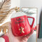 Рождество Керамический Чашка Big Belly с крышкой с ложкой Подарочная чашка - #1