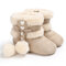 Baby Toddler Shoes Cute Lace-up Fluffy Ball Decor Comfy Plush Warm Soft Snow Boots - Brown