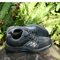 Men Leather Mesh Breathable Anti Skip Lace Up Outdoor Hiking Shoes - Gray