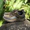 Men Leather Mesh Breathable Anti Skip Lace Up Outdoor Hiking Shoes - Brown