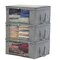 1 Pc Non-Woven Folding Storage Tote Quilt Storage Bag Storage Clothes Dustproof Clothes Storage Containers - Gray