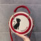 المرأة القط نمط حقيبة يد حقيبة كروسبودي - أحمر