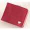 Women Short Candy Color Wallet Card Holder Purse - Wine Red