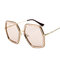 Men's Woman's Multicolor Square Frame Sunglasses Metal Frame Sunglasses - #07