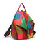 Women Casual Patchwork Genuine Leather Large Capacity Shoulder Bags Crossbody Bags - Colorful