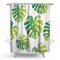 Green Tropical Plants Shower Curtain Bathroom Waterproof Polyester Shower Curtain Leaves Printing Curtains for Bathroom Shower - A