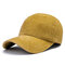Mens Women Solid Washed Cotton Baseball Cap Funny Hat Sunshade Sport Summer Hats - Yellow