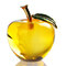 Crystal Glass Apple Paperweight Unique Decorations Home Christmas Gift  - Amarelo