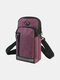 Men's Oxford Cloth Outdoor Sports 6.5 Inch Mobile Phone Bag Shoulder Messenger Bag Arm Bag Waist Bag - Light Purple
