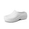 Women Comfy Wellies Non Slip Slippers Waterproof Rain Chef & Nurse Shoes - White