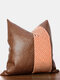 1PC Cotton Stitching Geometric Diamond Pattern Modern Creative Nordic Home Sofa Couch Car Bed Decorative Cushion Pillowcase Throw Cushion Cover - Orange