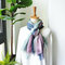 Scarf Autumn And Winter Literary Cotton And Linen Scarf Female Gradient Color Natural Wrinkle Scarf - #4