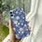 Small Daisy White Flower Purple Phone Case For Iphone - Blue