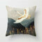 Oil Painting Mountain Forest Landscape Peach Skin Cushion Cover Home Office Throw Pillow Cover - #12
