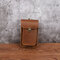 Men Vintage EDC Genuine Leather 6.3 Inch Phone Holder Cigarette Waist Belt Bag - Yellow