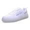 Men Comfort Transparent Sole Lace Up Sport Casual Skate Shoes - White