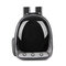 3 रंग सांस पारदर्शी पालतू कुत्ता बिल्ली यात्रा बैग वाहक पारदर्शी अंतरिक्ष कैप्सूल - काली