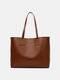 Women 3 PCS Large Capacity Handbag Shoulder Bag Tote - Brown