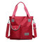 Women Casual Large Capacity Handbag Travel Crossbody Bag - Red