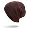 Mens Vintage Wool Velvet Knit Hat Warm Winter Outdoor Casual Ski Cycling Casual Home Beanie - Red