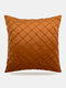 1 PC Velvet Solid Lattice Decoration In Bedroom Living Room Sofa Cushion Cover Throw Pillow Cover Pillowcase - Orange