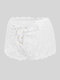 Women Floral Hallow Out Lace Knotted Soft Comfy Sexy Panties - White