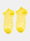 Women Cotton Anti-woven Cartoon Bear Pattern Cute Casual Socks - Light Yellow