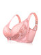 Sexy Deep Plunge Wireless Soft Gather Lightly Lined Fibroin Bras - Pink