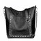 Ladies Textured Soft Leather Handbags Chain Shoulder Bag Rivet Tote Bag - #03