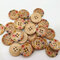 100Pcs 25mm Wooden Round Painted Buttons Knitting Sewing DIY Materials - #3