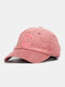 Unisex Corduroy Solid Color C Letter Embroidered Soft Top All-match Baseball Cap - Pink