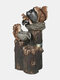 1 PC Squirrel Bird Animal Garden Statue Water Fountain Resin Home Decor Art Craft Small Ornament - No Solar Style