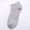 Boat Socks Breathable Double Needle Men's Socks Wild Solid Color Socks Cotton Sweat Socks - Male light gray