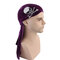 Mens Winter Warm Velvet Pirate Hat Foldable Sports Bandana Cap Cycling Headpiece - Purple