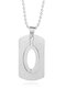 Trendy Simple Geometric-shaped Hollow Letter Pendant Round Bead Chain 3 Wearing Methods Stainless Steel Necklace - O