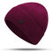 Mens Wool Rabbit Velvet Thick Knit Hat Warm Windproof Winter Outdoor Cycling Ski Travel Beanie - Red