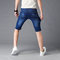 Jeans Men's Five Pants 013 Section Thin Section Stretch Shorts P26 - Navy Blue
