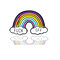 Creativo carino arcobaleno ponte spilla arcobaleno kit goccia Olio spilla in metallo denim Borsa gioielli da donna - 01