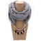 Bohemian Printed Cotton Linen Multi-layer Necklace Solid Color Beaded Tassel Pendant Scarf Necklace - 10