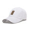Men Cotton Baseball Cap Sports Golf Snapback Outdoor Sports Sunscreen Hats - White